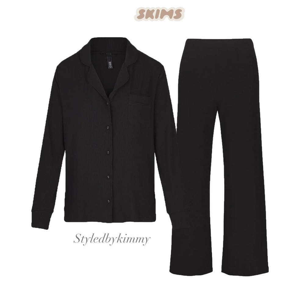 SKIMS SOFT LOUNGE SLEEP SET ONYX M Medium NWT NEW - Picture 8 of 8
